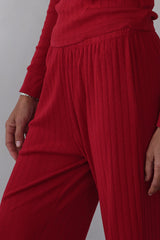 DONNI The Pointelle Simple Crop Pant - Bell-Pepper