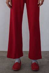 DONNI The Pointelle Simple Crop Pant - Bell-Pepper