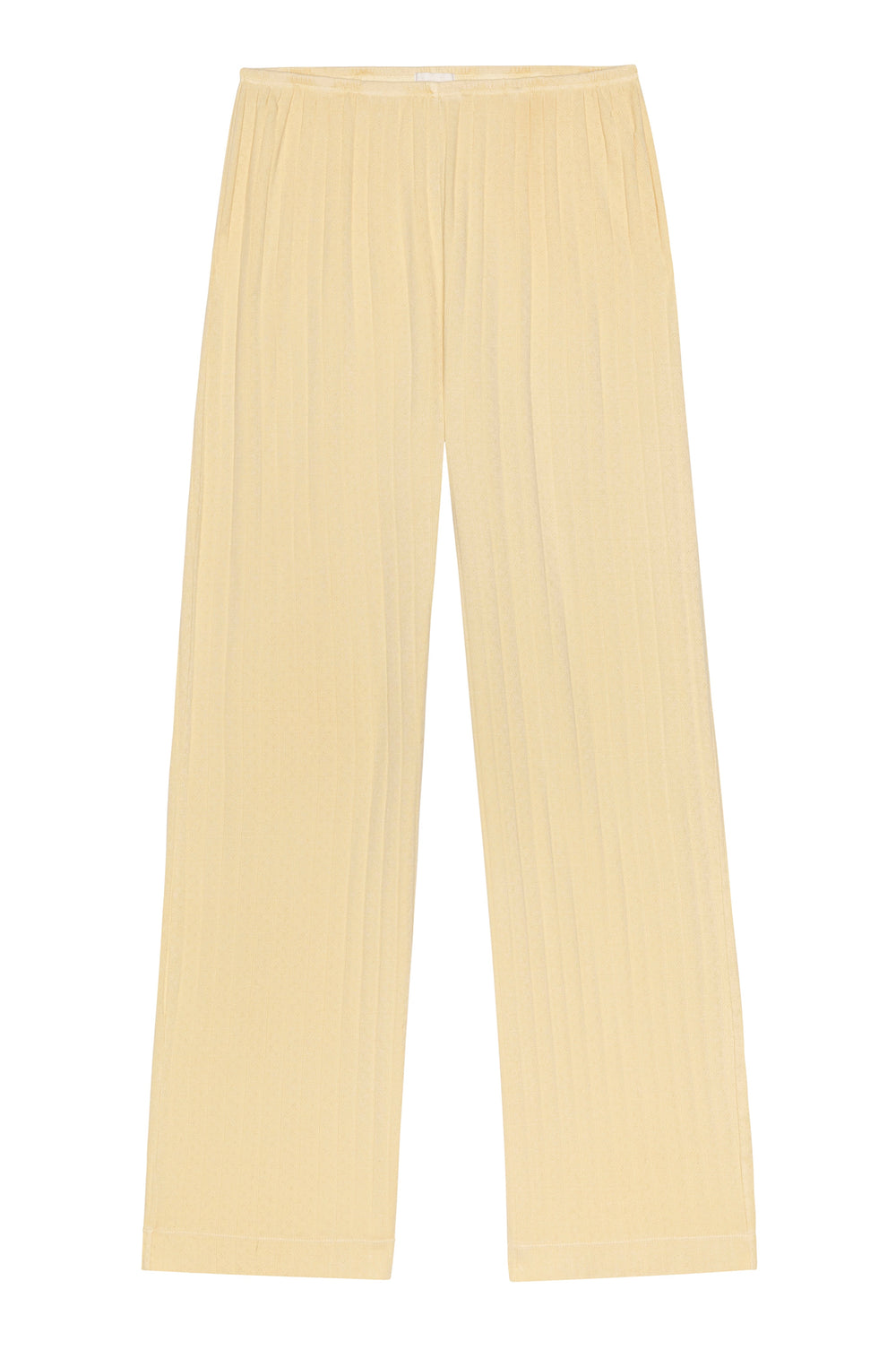 DONNI The Pointelle Simple Crop Pant - Butter