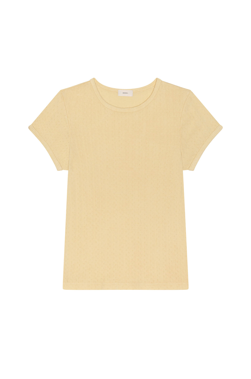 DONNI The Pointelle Baby Tee Butter - Butter