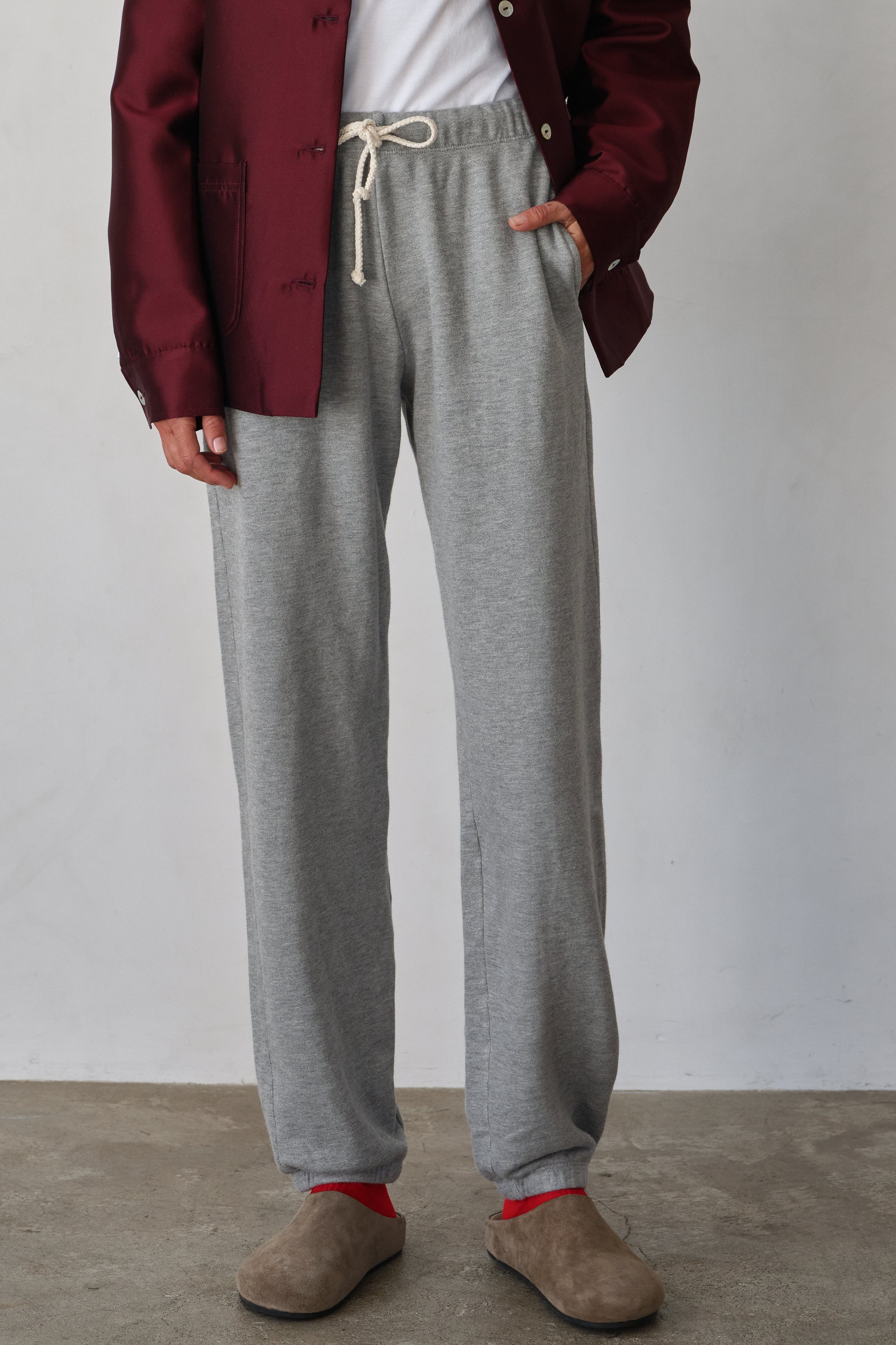 DONNI Heather Grey Eco-Terry Sweatpants - Heather Grey