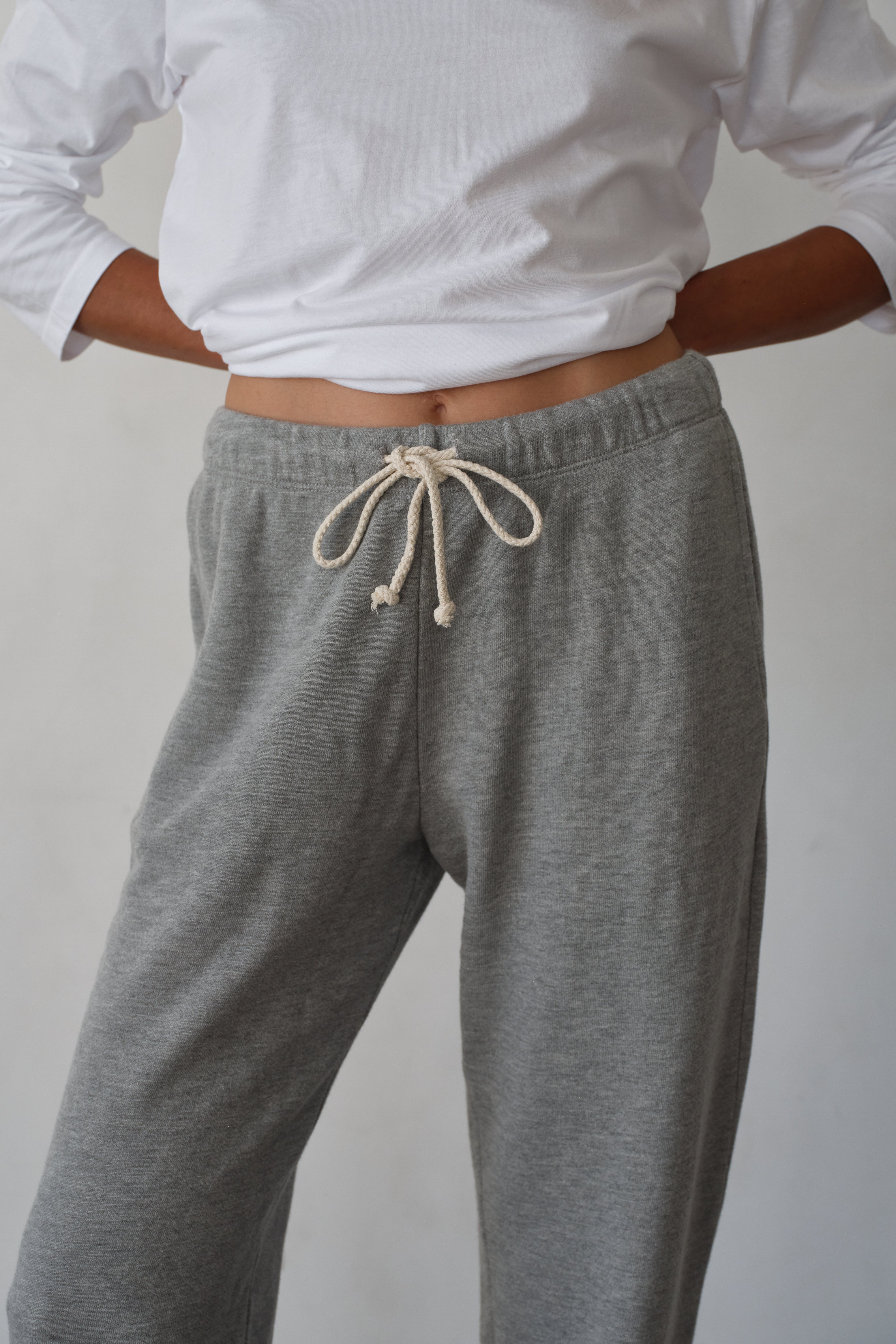 DONNI Heather Grey Eco-Terry Sweatpants - Heather Grey