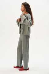 DONNI The Pointelle Simple Crop Pant - Sage