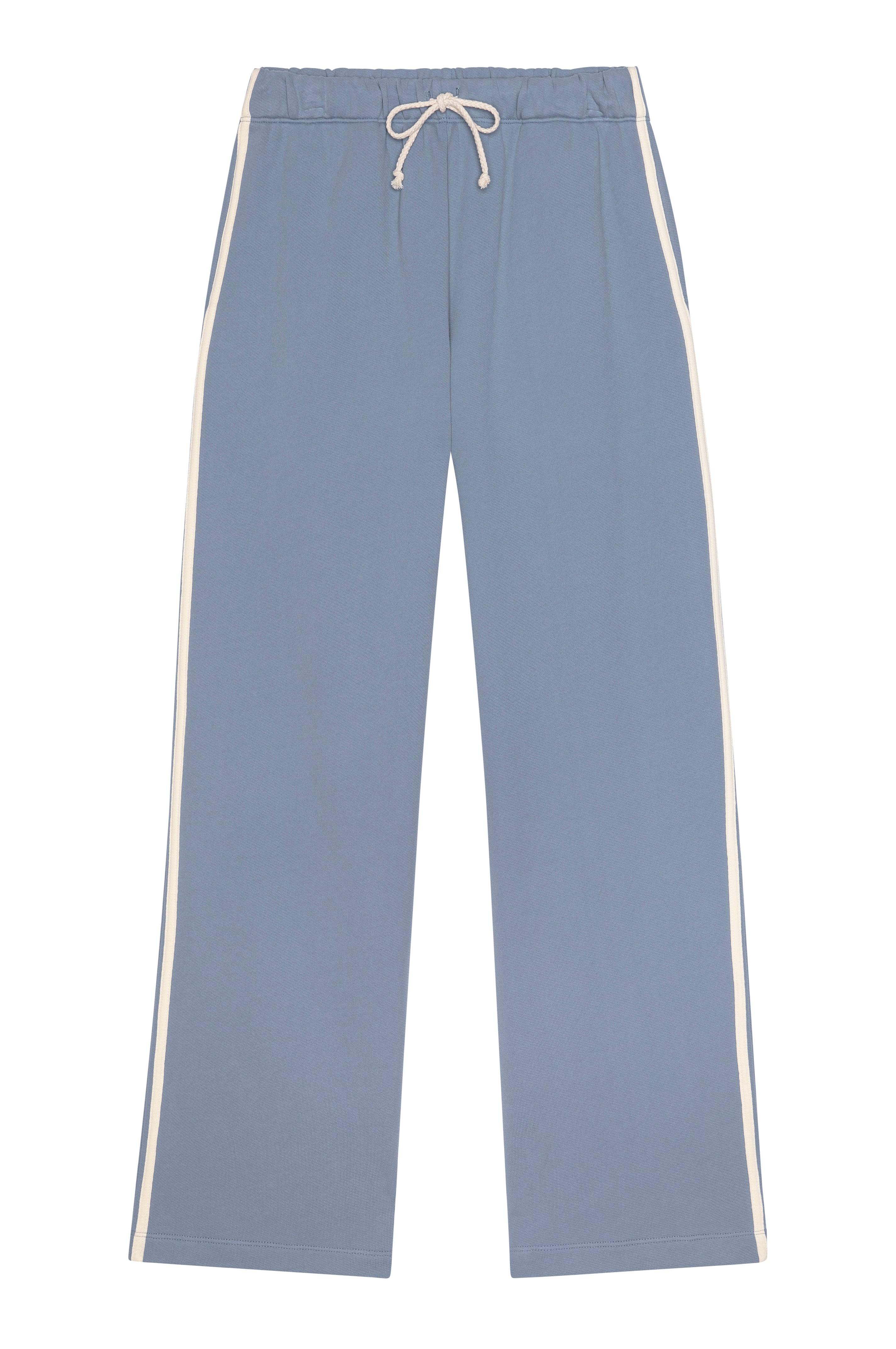 DONNI The Eco-Terry Stripe Crop Pant - Cornflower