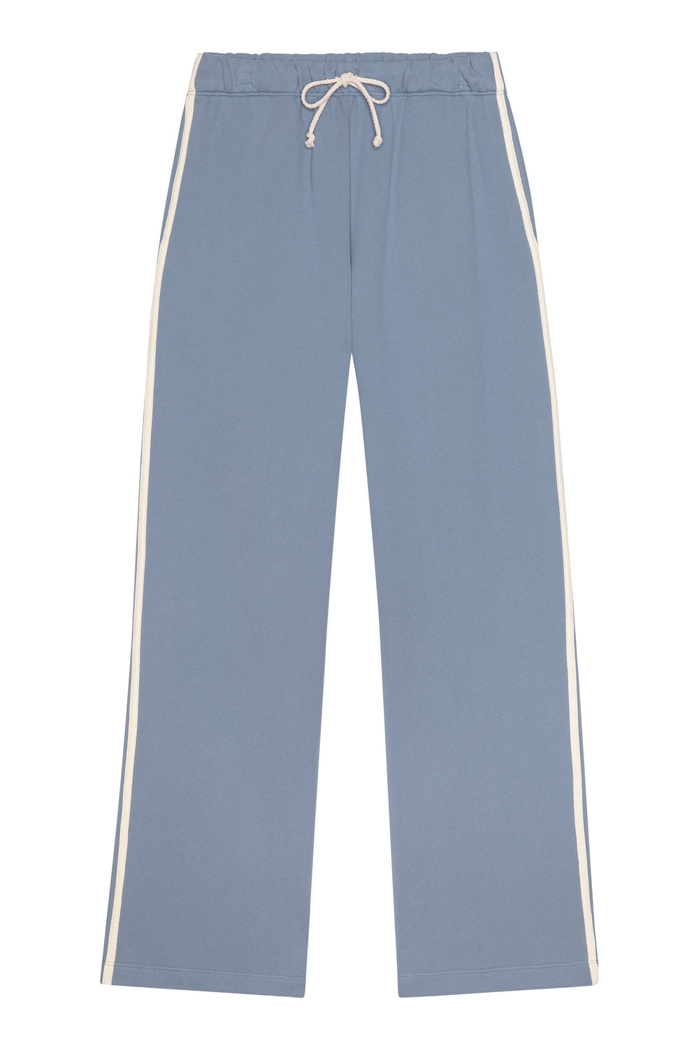 DONNI The Eco-Terry Stripe Crop Pant - Cornflower