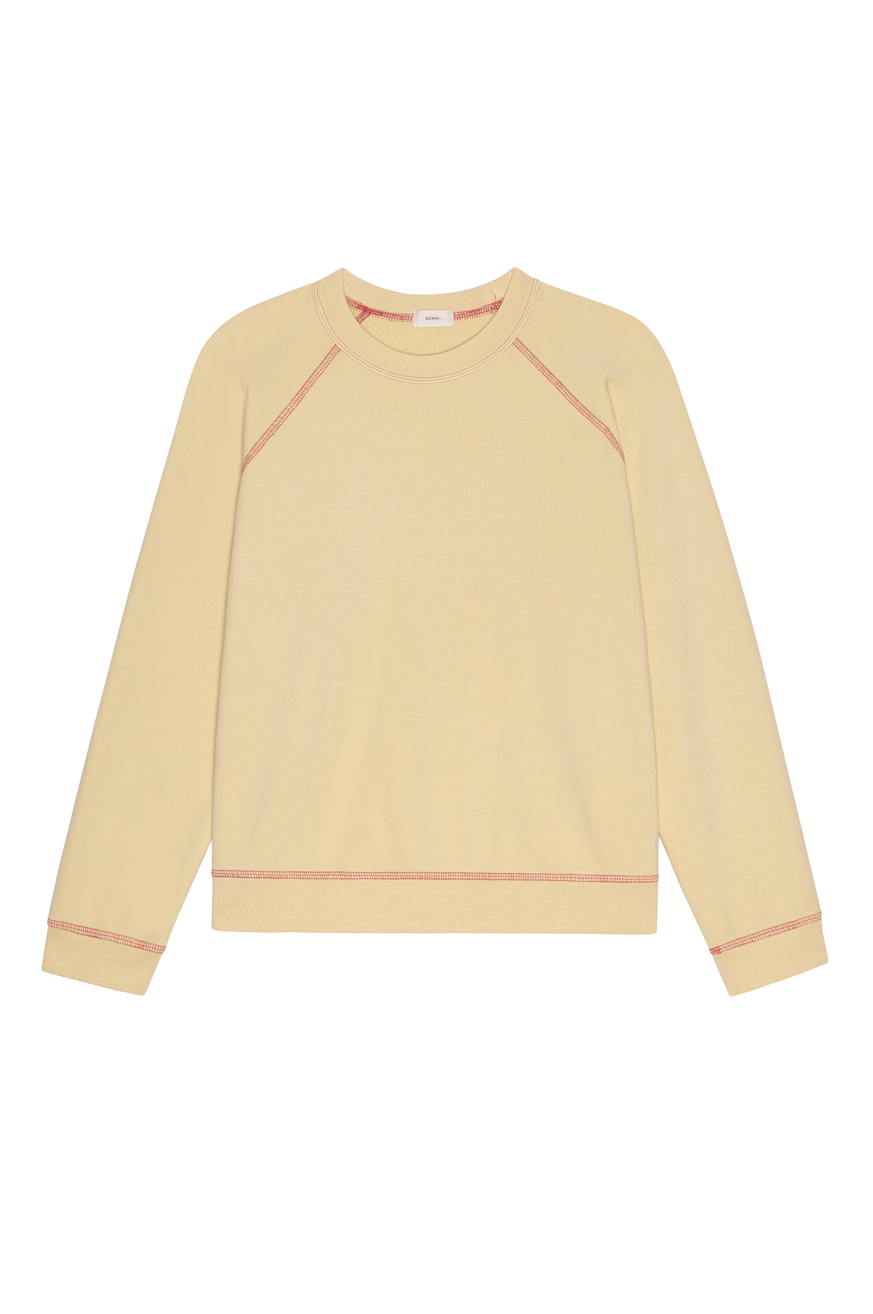 DONNI The Eco-Terry Contrast Stitch Sweatshirt - Butter