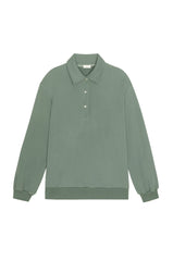 DONNI The Eco-Terry Polo Sweatshirt - Sage