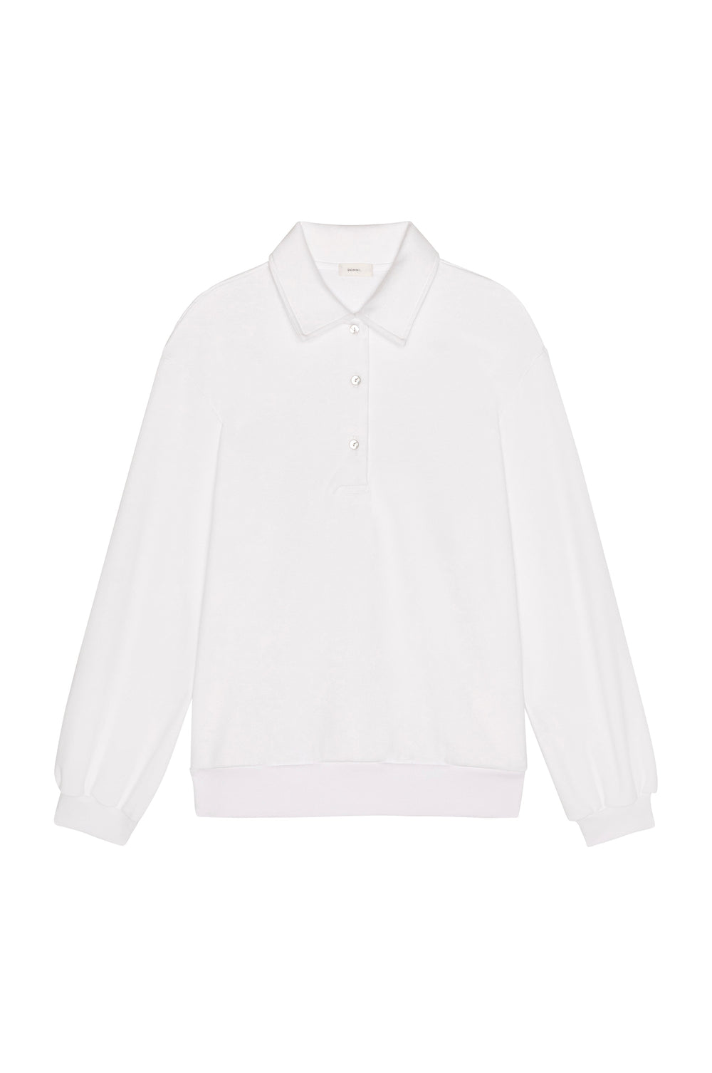 DONNI The Eco-Terry Polo Sweatshirt - Powder