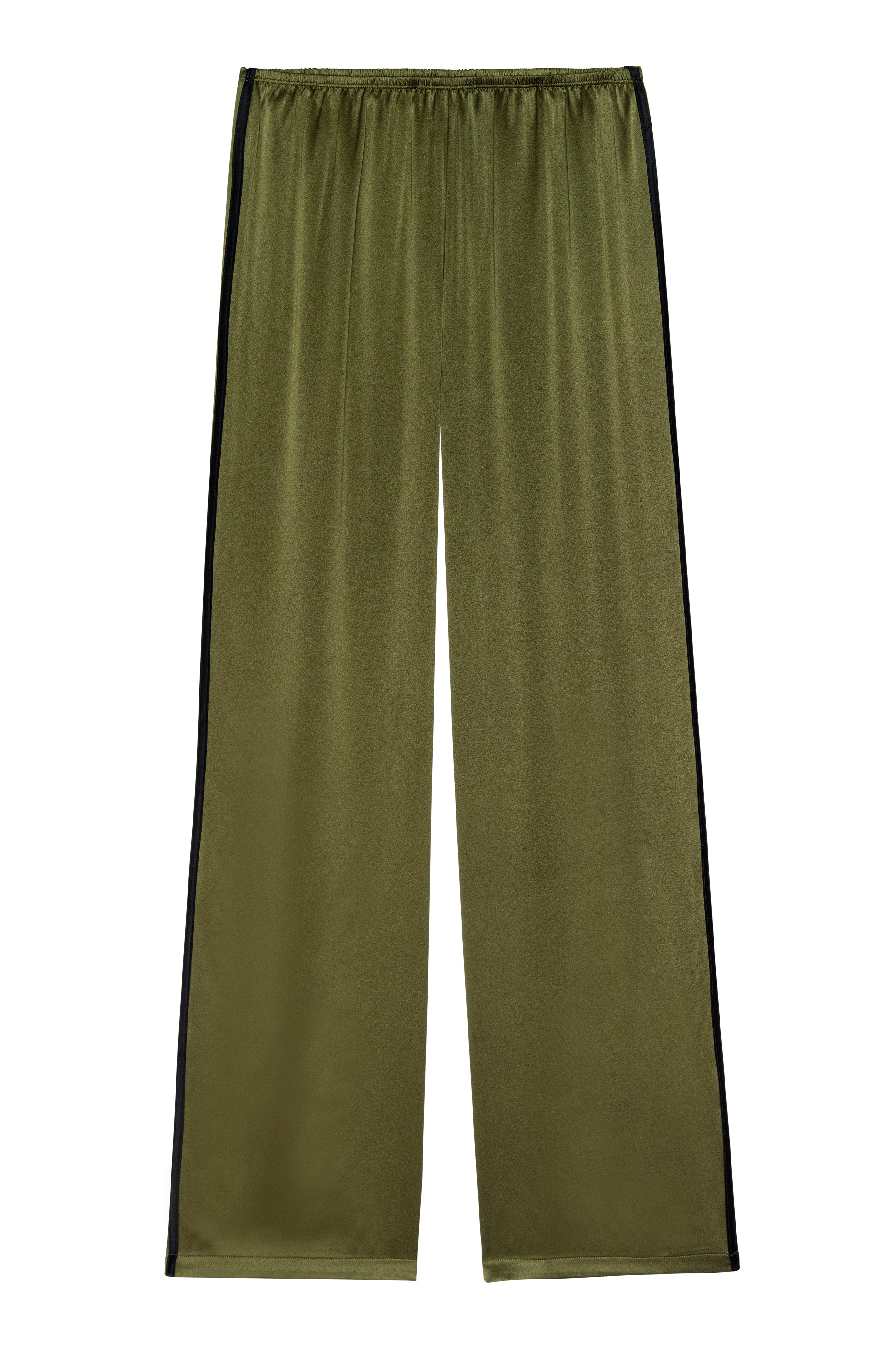 DONNI The Silk Stripe Simple Pant - Oregano-Jet
