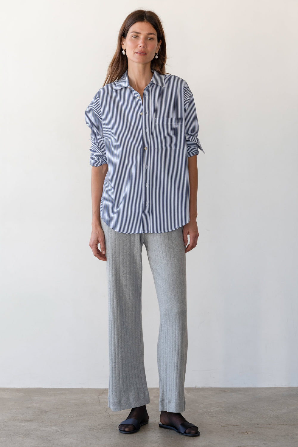 DONNI The Pop Shirt - Navy-Stripe