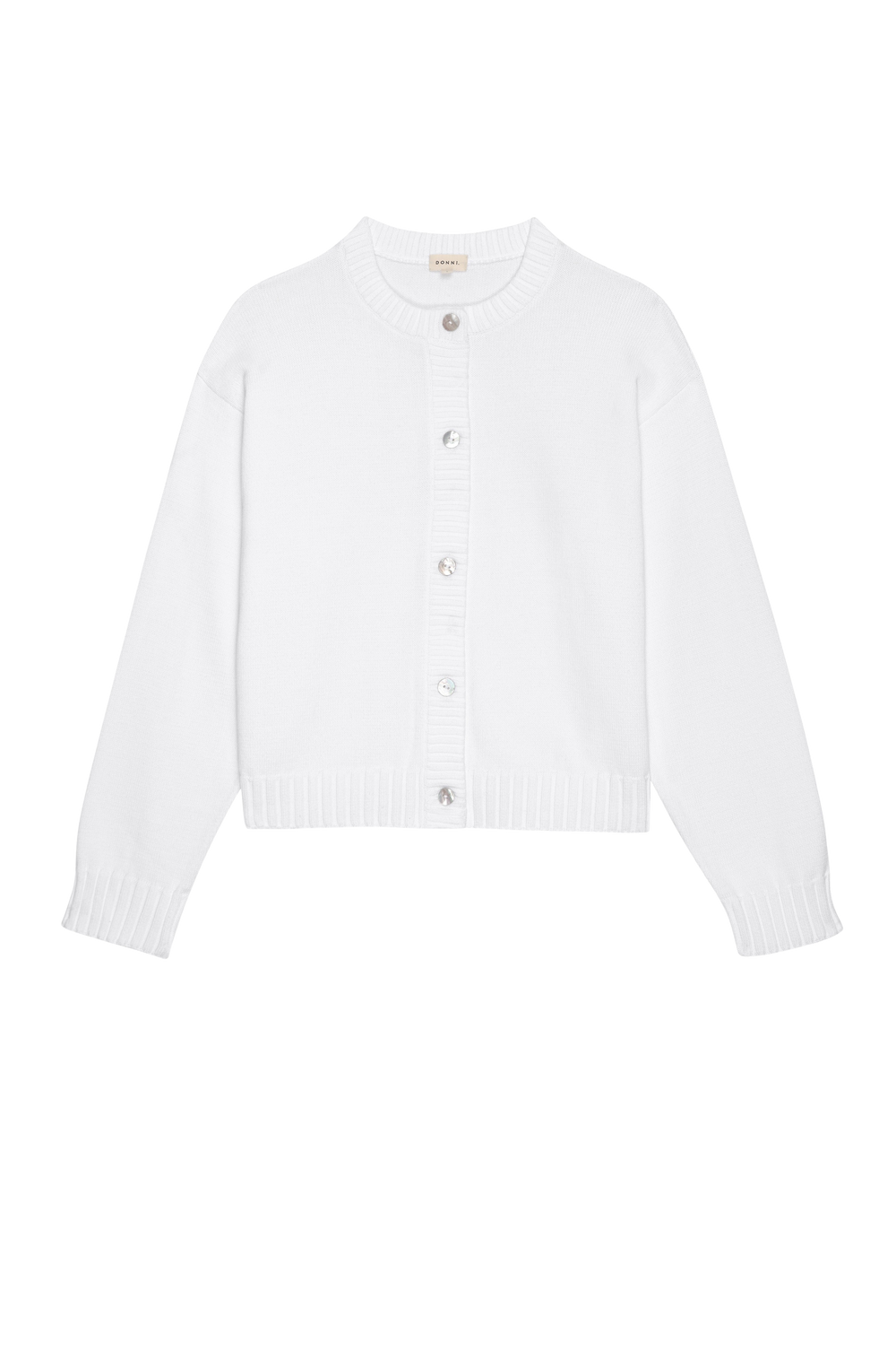 DONNI The Cotton Knit Cardigan - Powder
