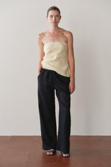 DONNI Jet Linen Drawstring Pant - Jet