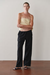 DONNI Jet Linen Drawstring Pant - Jet