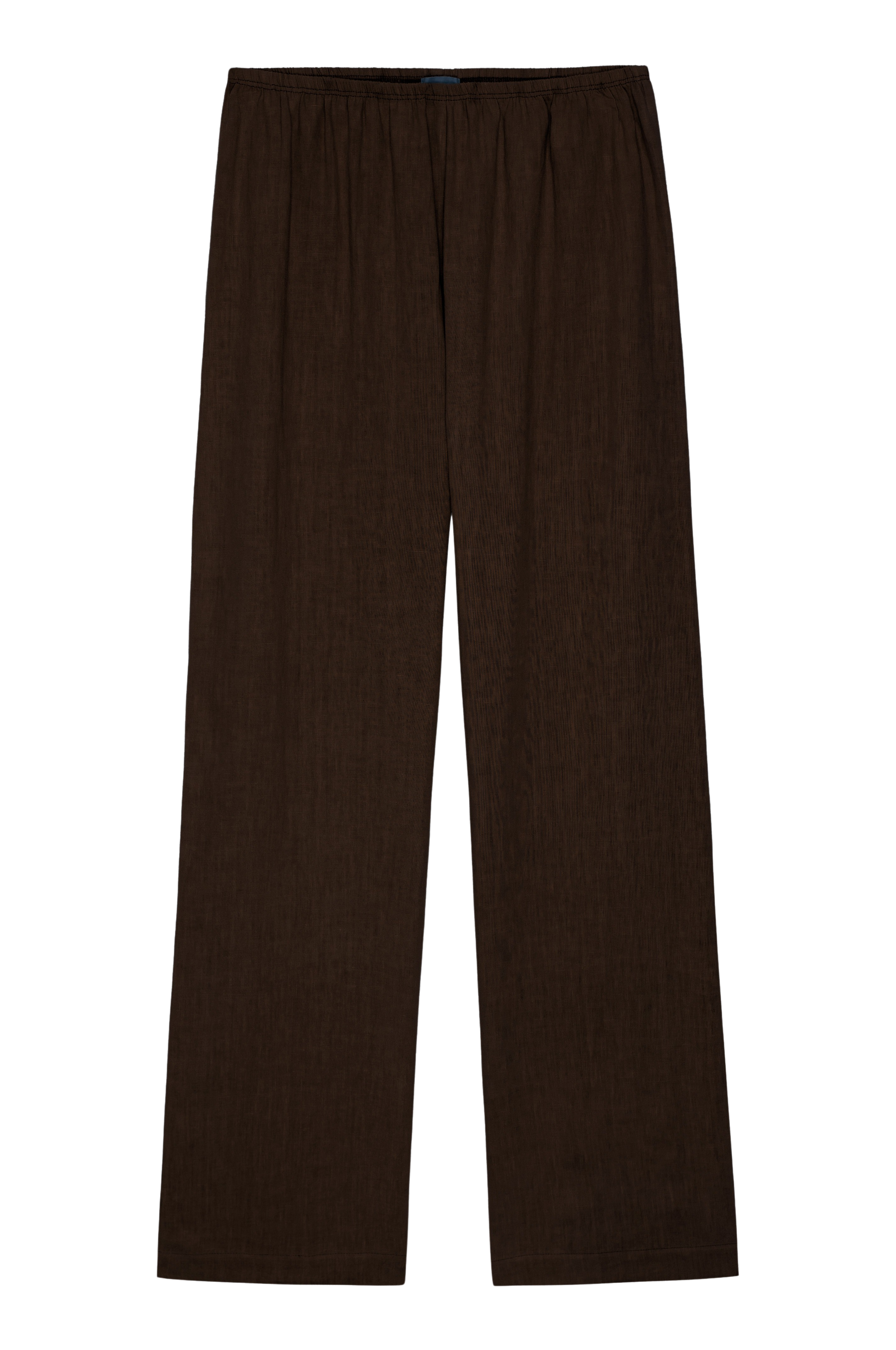 DONNI Espresso Linen Simple Pant - Espresso