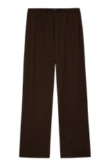 DONNI Espresso Linen Simple Pant - Espresso