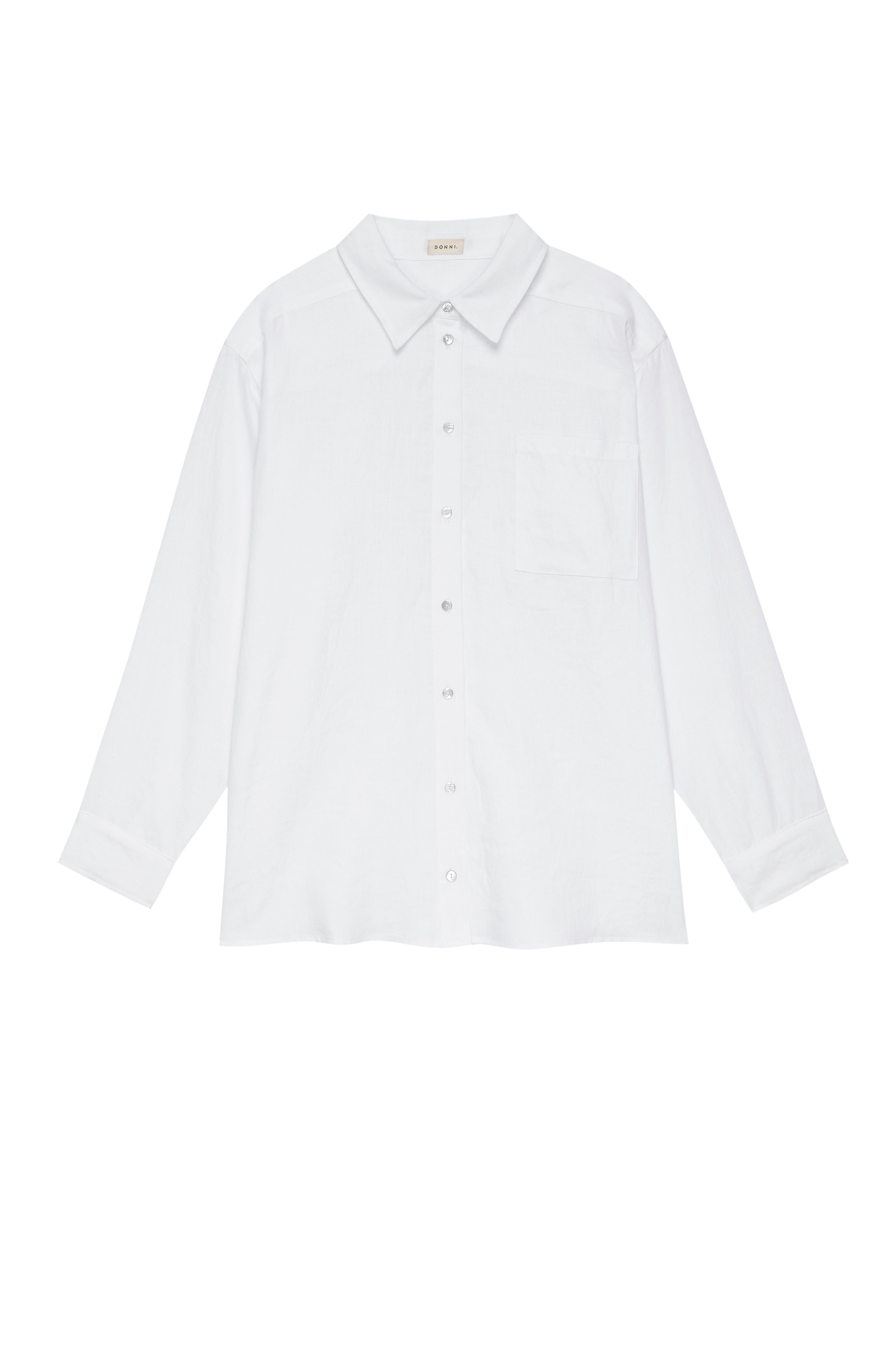 DONNI Powder Linen Relaxed Shirt - Powder