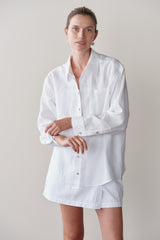 DONNI Powder Linen Relaxed Shirt - Powder