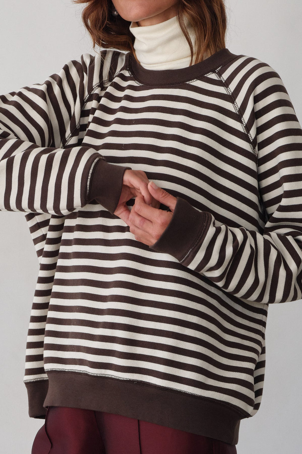DONNI The Eco-Terry Relaxed Crewneck - Espresso