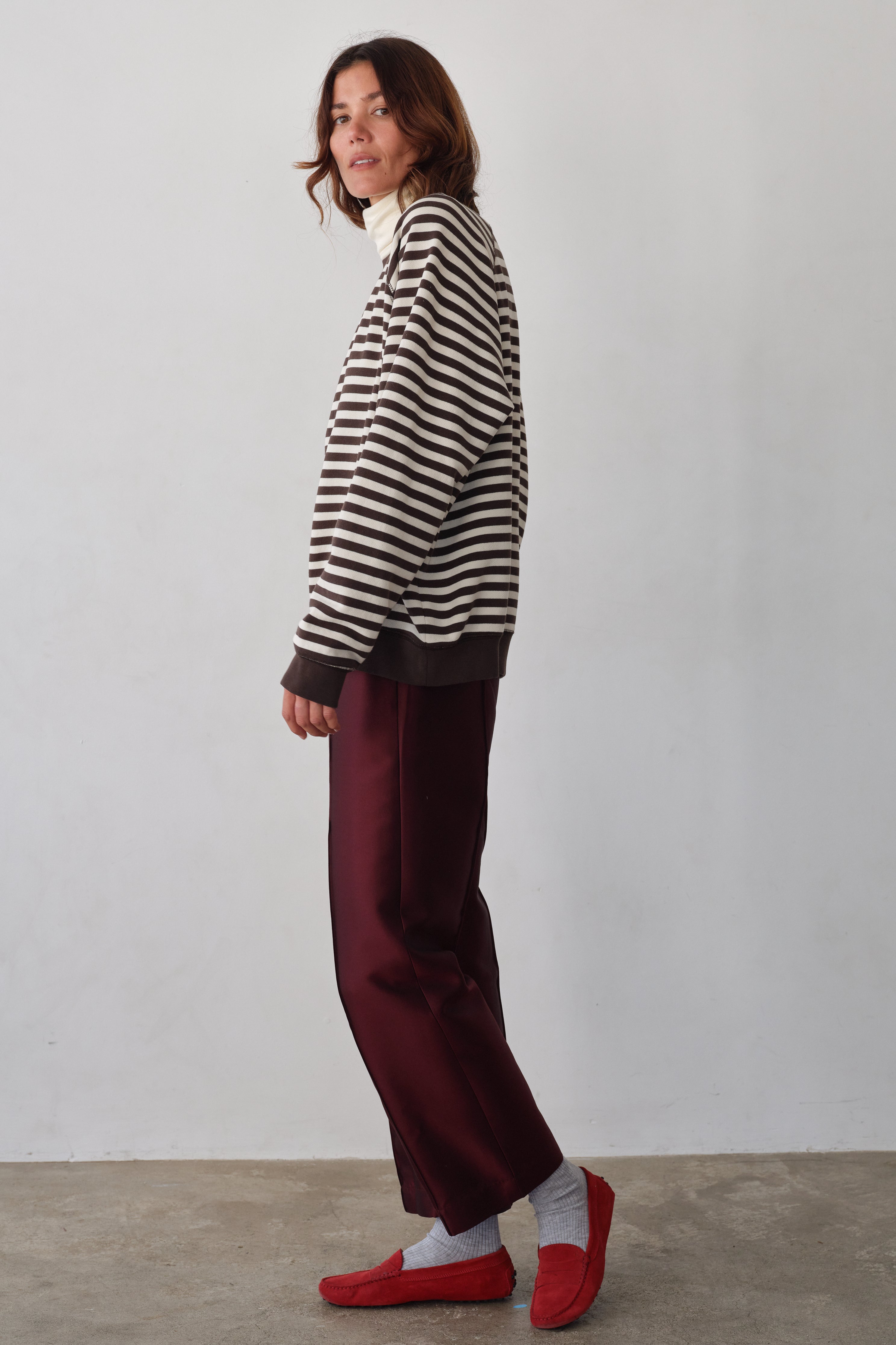 DONNI The Eco-Terry Relaxed Crewneck - Espresso