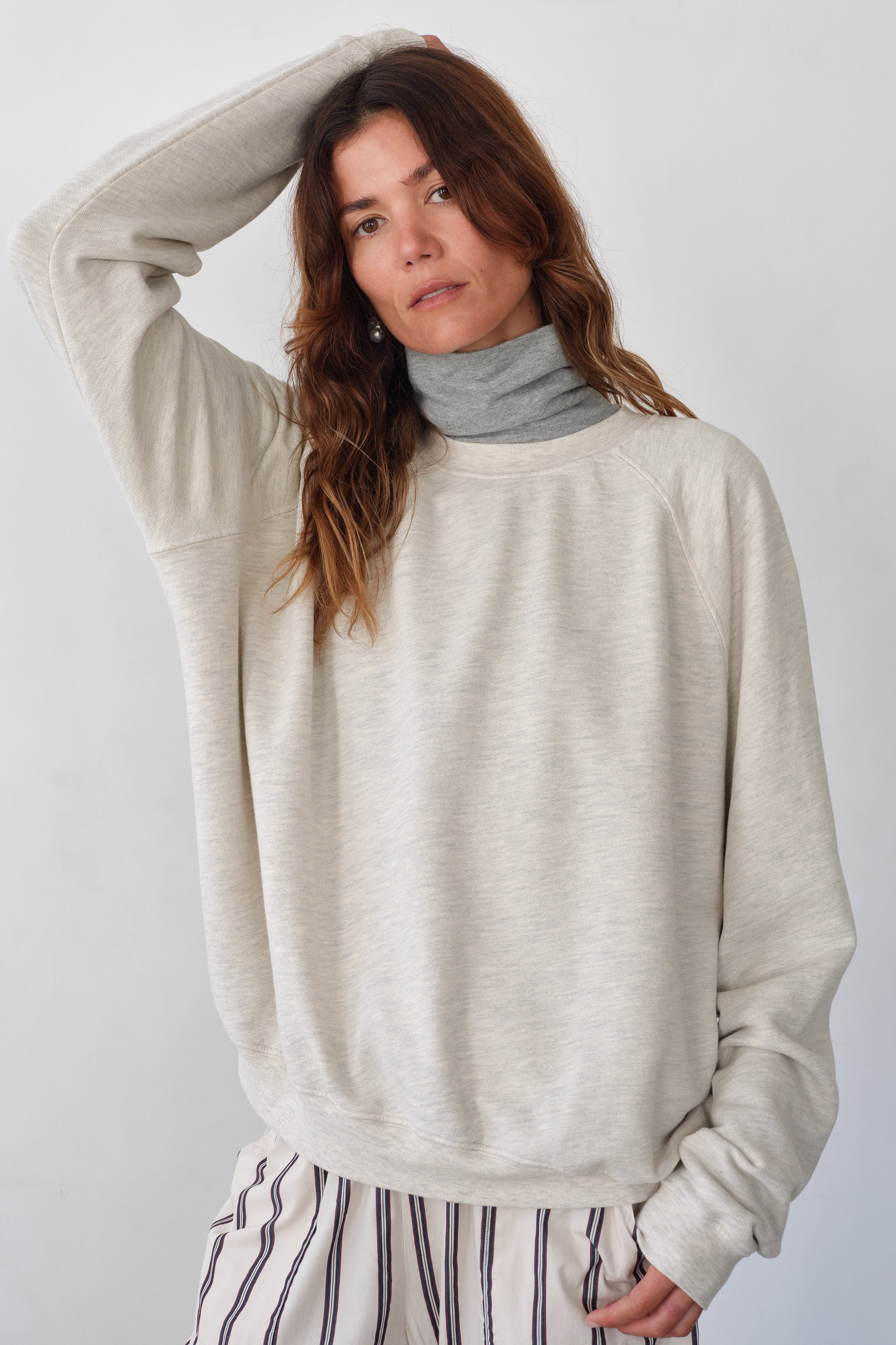 DONNI The Eco-Terry Relaxed Crewneck - Oatmeal