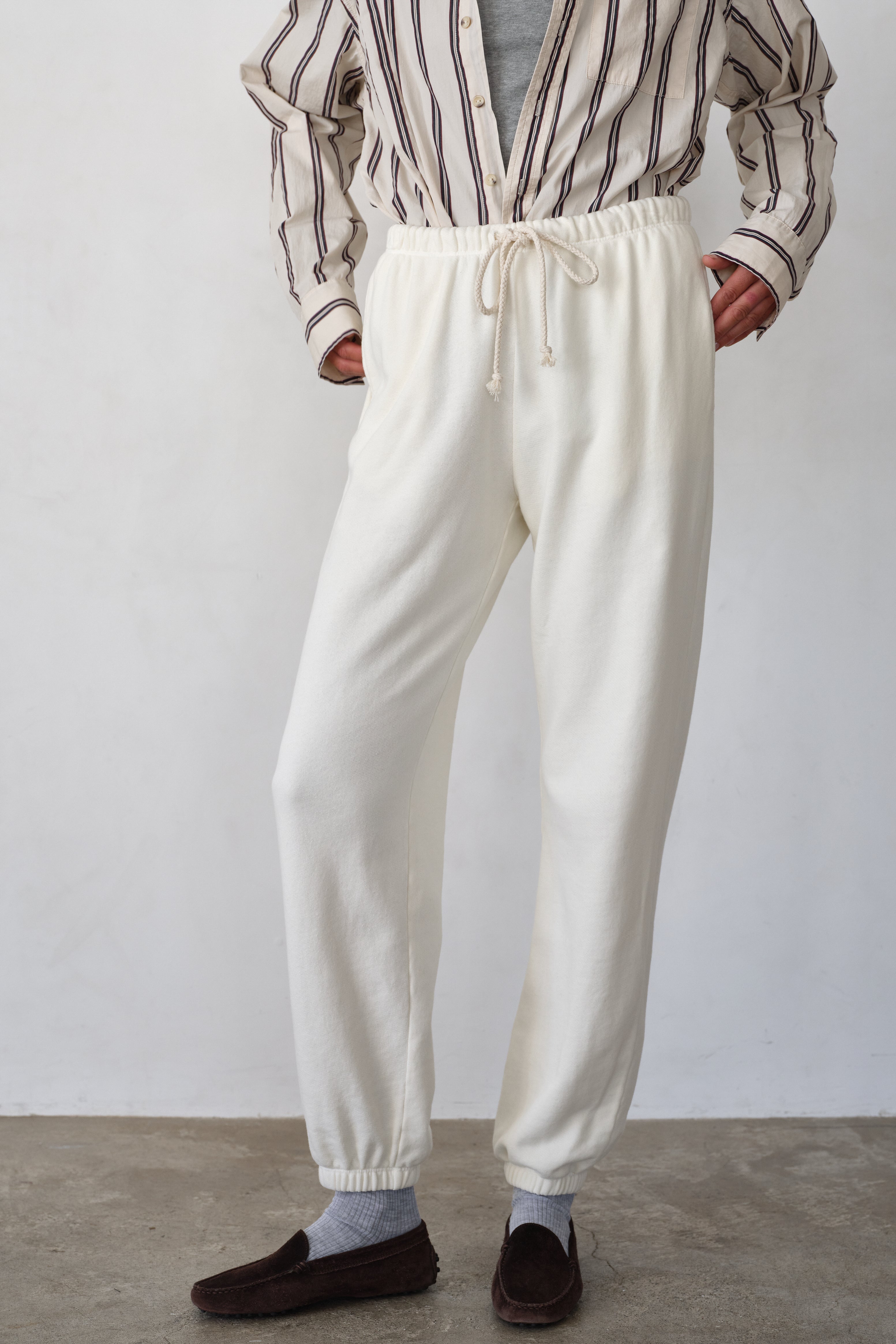 DONNI Creme Eco-Terry Sweatpants - Creme