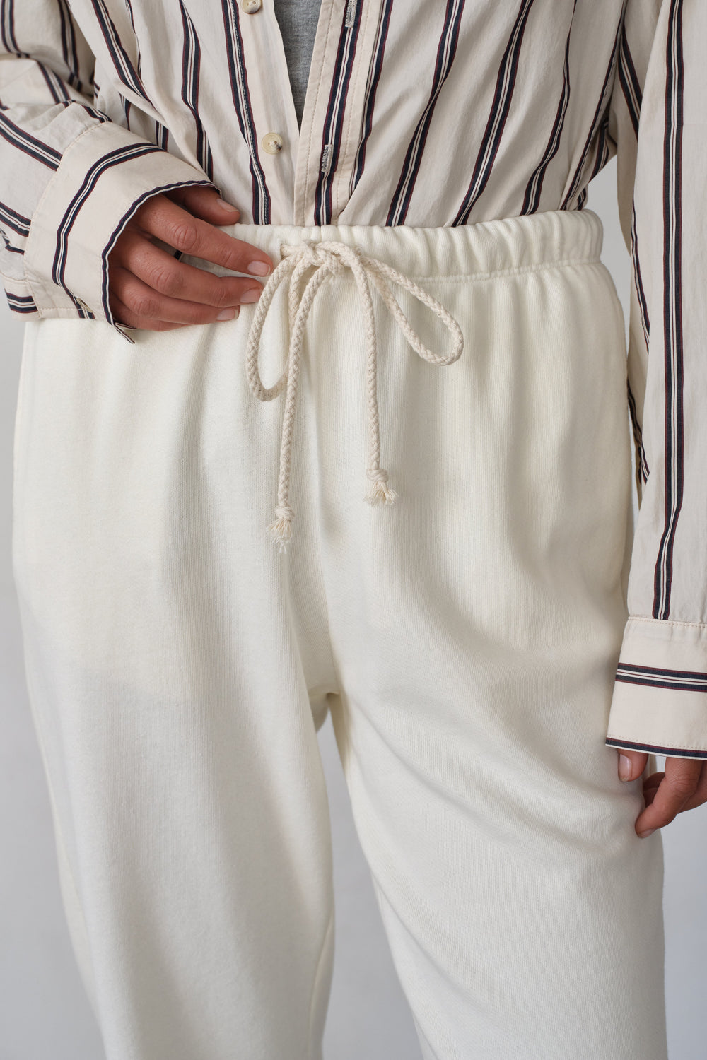 DONNI Creme Eco-Terry Sweatpants - Creme