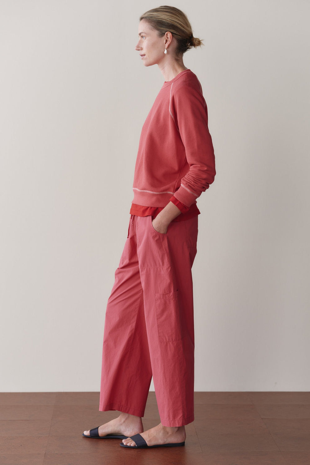 DONNI The Pop Drawstring Cargo Pant - Raspberry