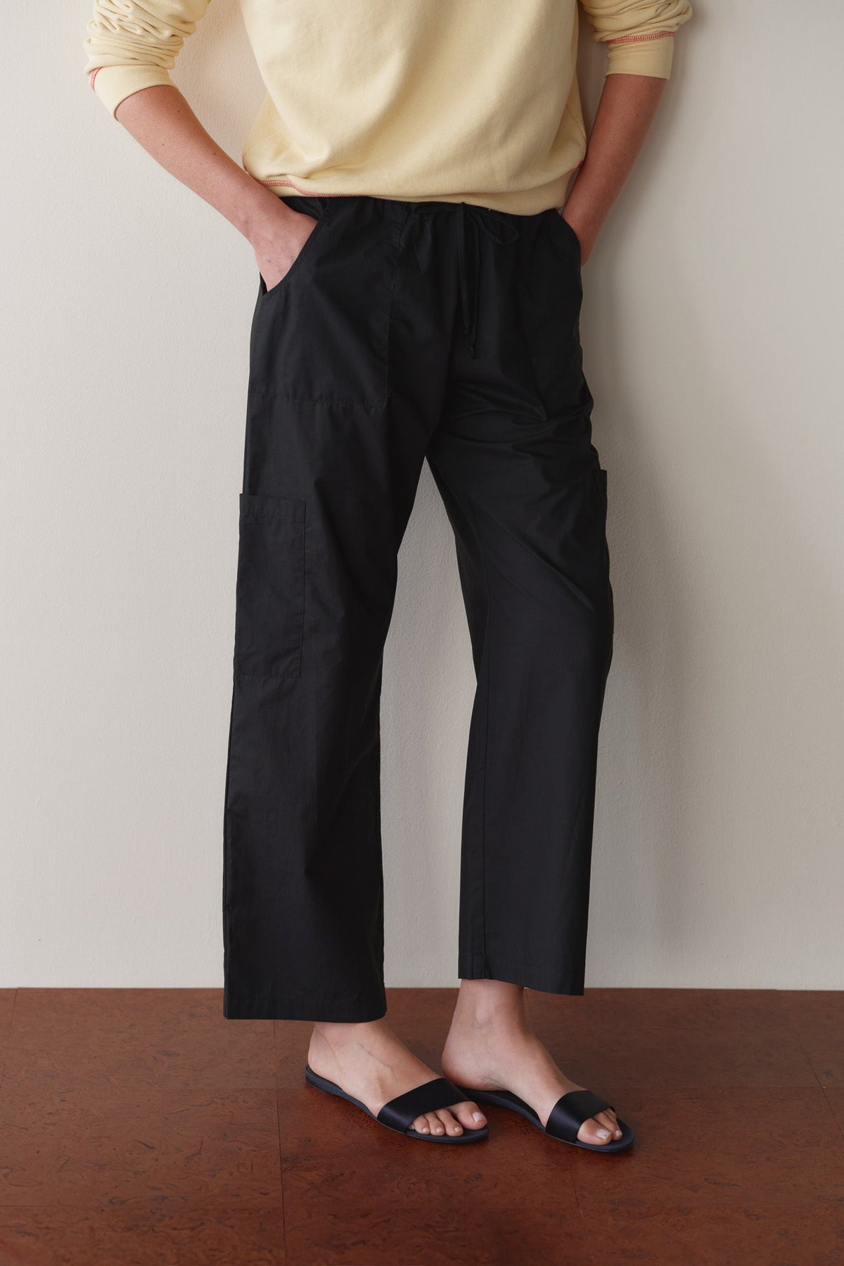 DONNI The Pop Drawstring Cargo Pant - Jet