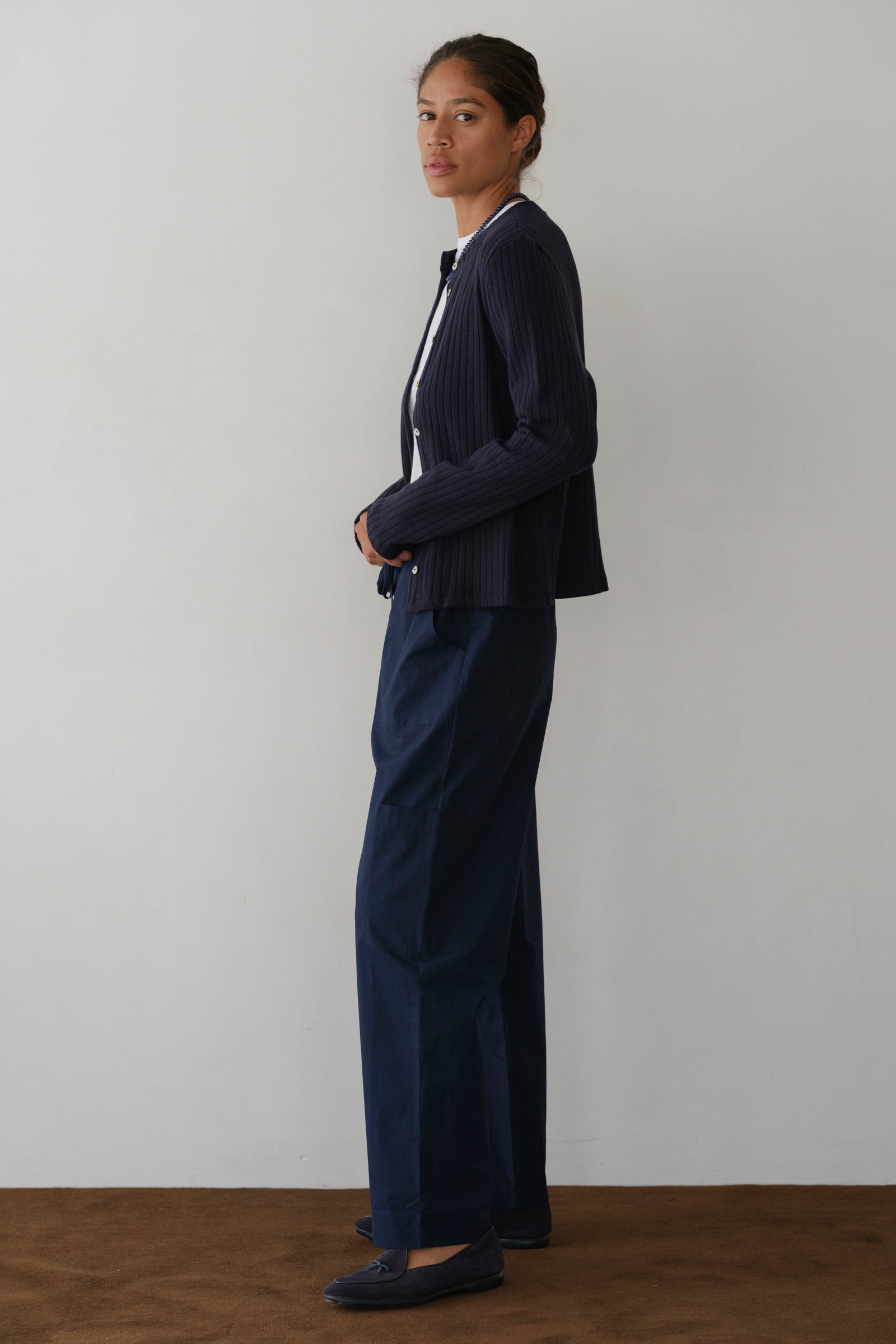 DONNI The Pop Drawstring Cargo Pant - Navy