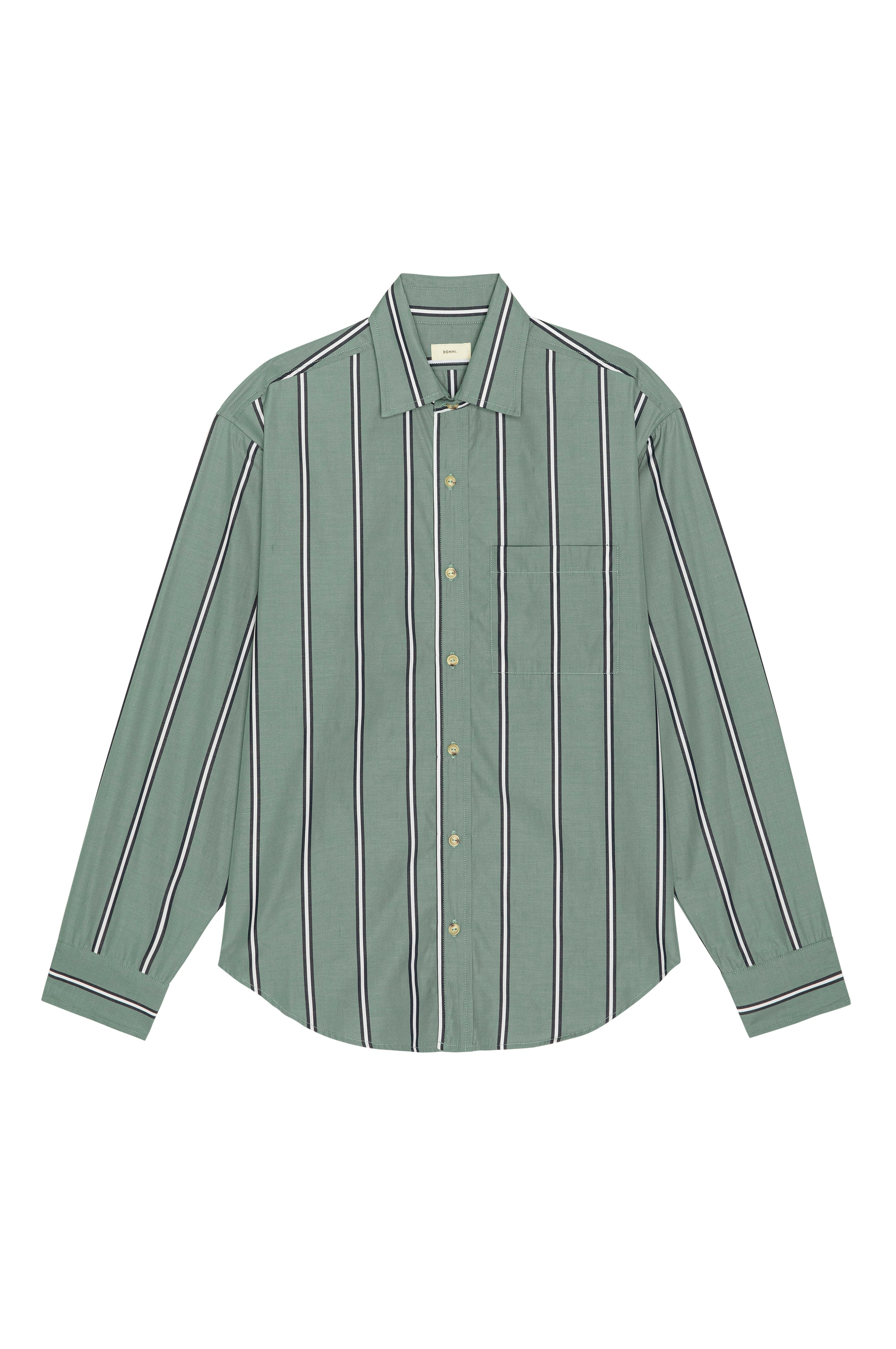 DONNI The Pop Shirt - Sage-Stripe