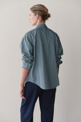 DONNI The Pop Shirt - Sage-Stripe