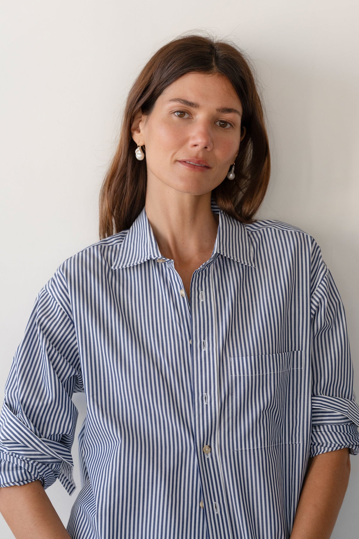 DONNI The Pop Shirt - Navy-Stripe