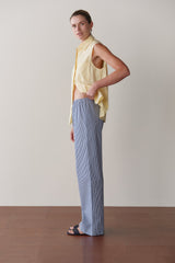 DONNI The Pop Simple Pant - Navy-Stripe