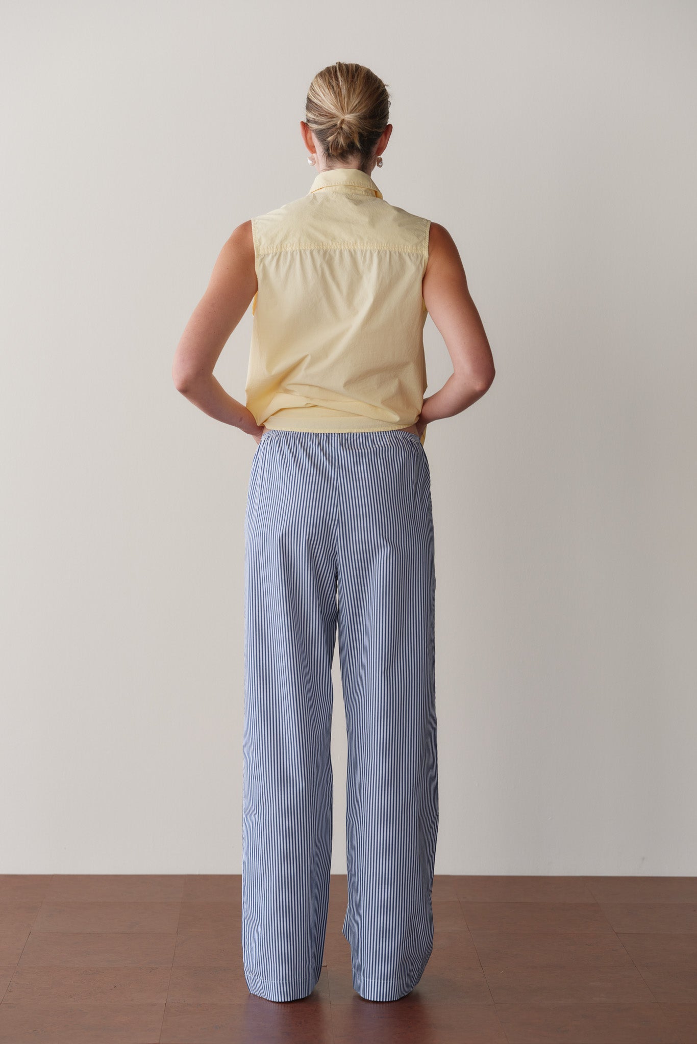 DONNI The Pop Simple Pant - Navy-Stripe