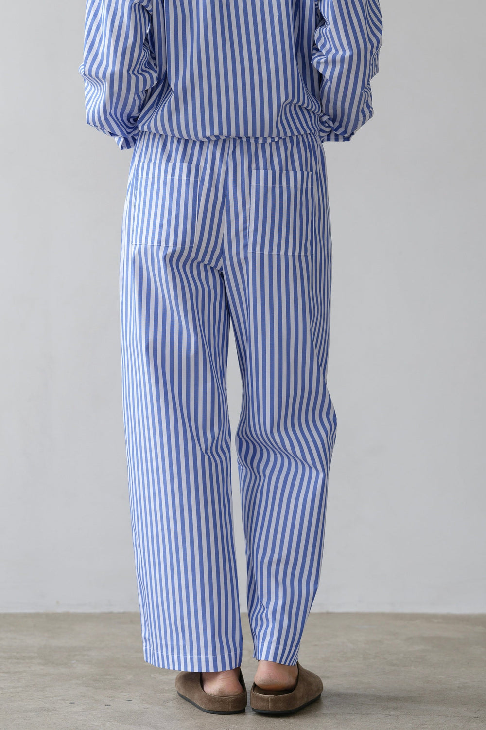 DONNI The Pop Stripe Drawstring Pant - Azure