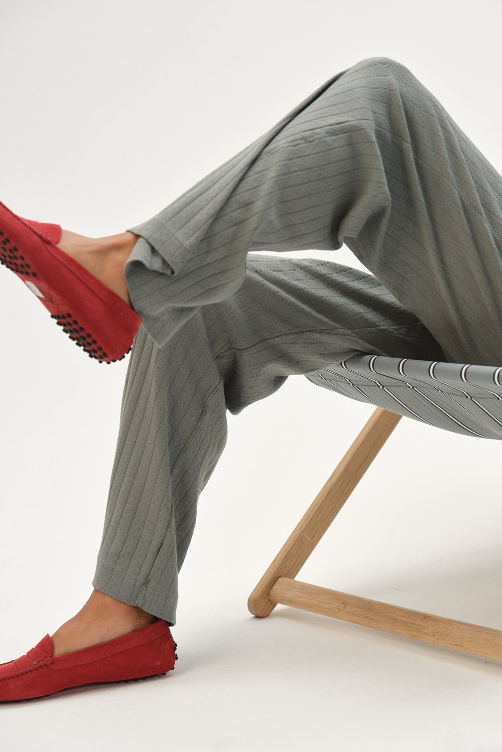 DONNI The Pointelle Simple Crop Pant - Sage