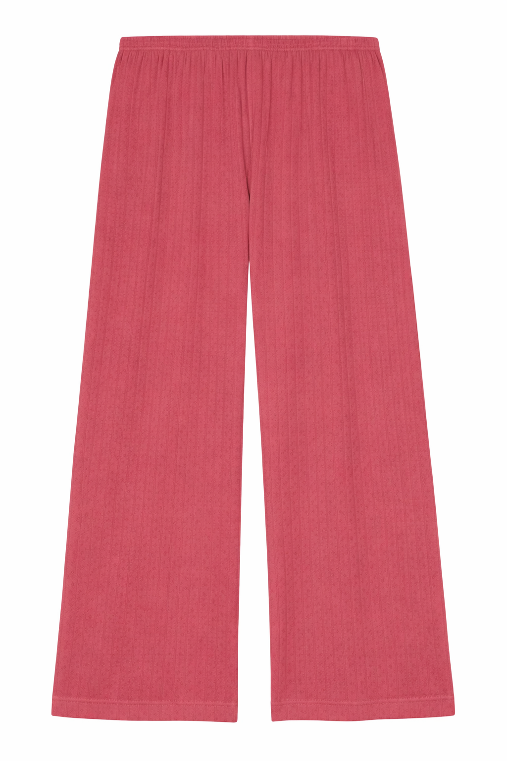 DONNI The Pointelle Simple Crop Pant - Raspberry
