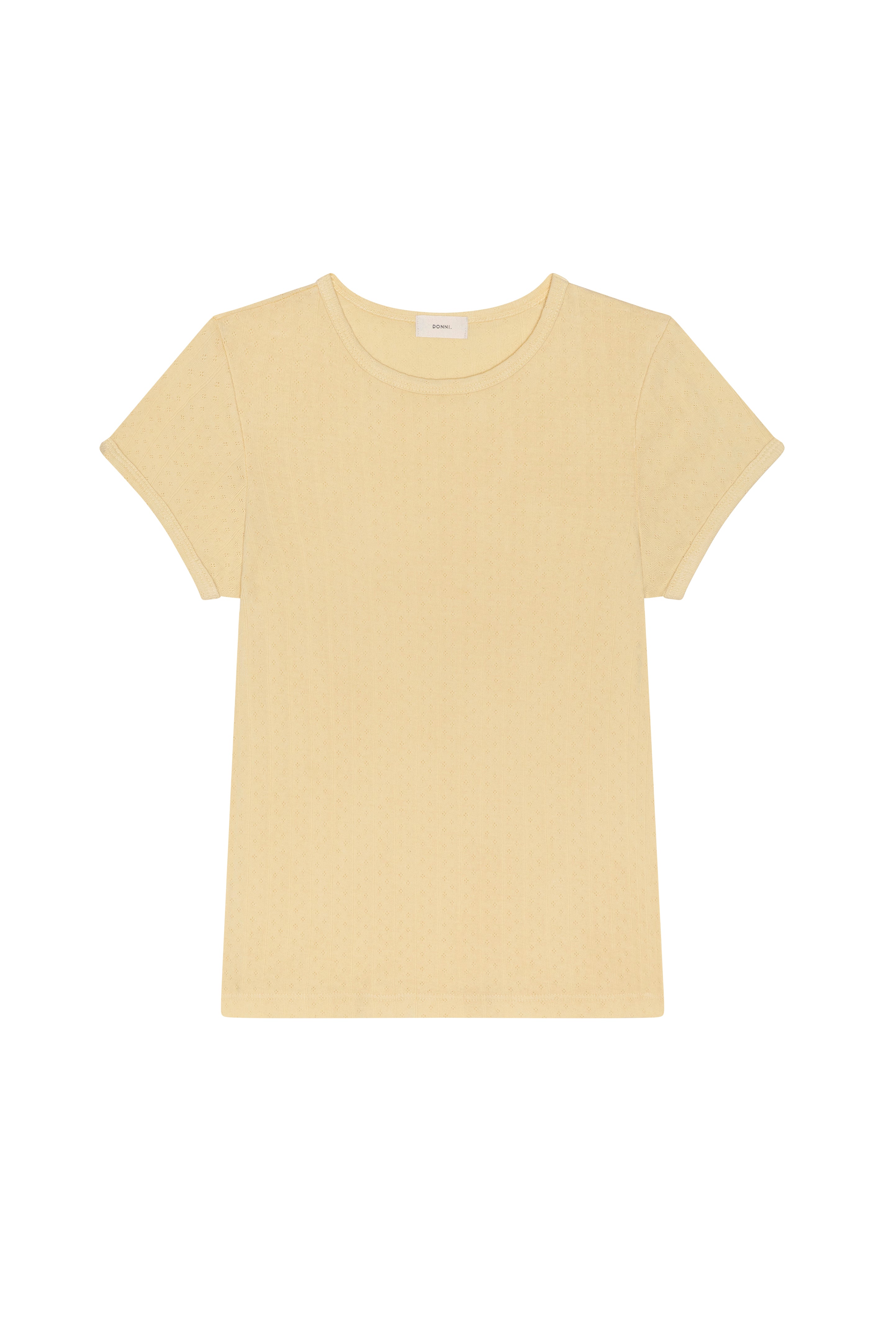 DONNI The Pointelle Baby Tee Butter - Butter