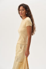 DONNI The Pointelle Baby Tee Butter - Butter
