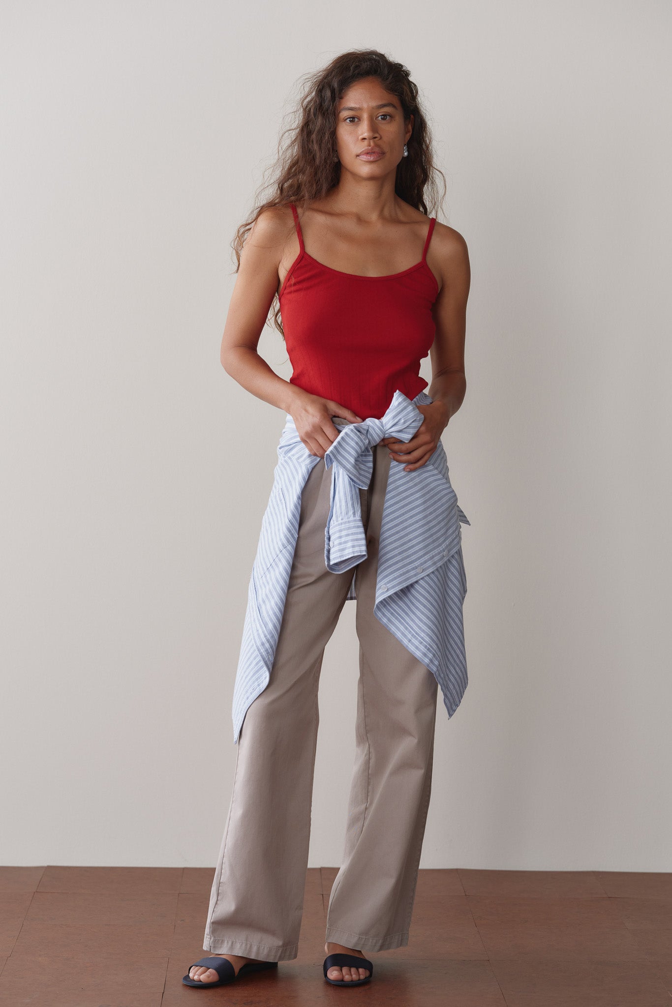 DONNI The Pointelle Cami Tank - Bell-Pepper