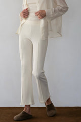 DONNI Creme Rib Kick Flare - Creme