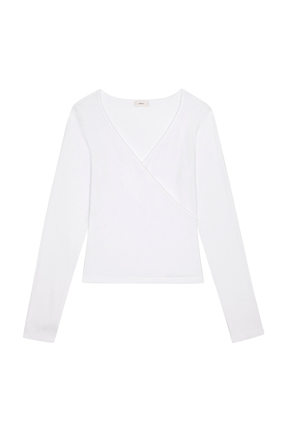 DONNI The Baby Rib Criss Cross Long Sleeve - Powder