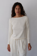 DONNI The Baby Rib Envelope Top - Creme