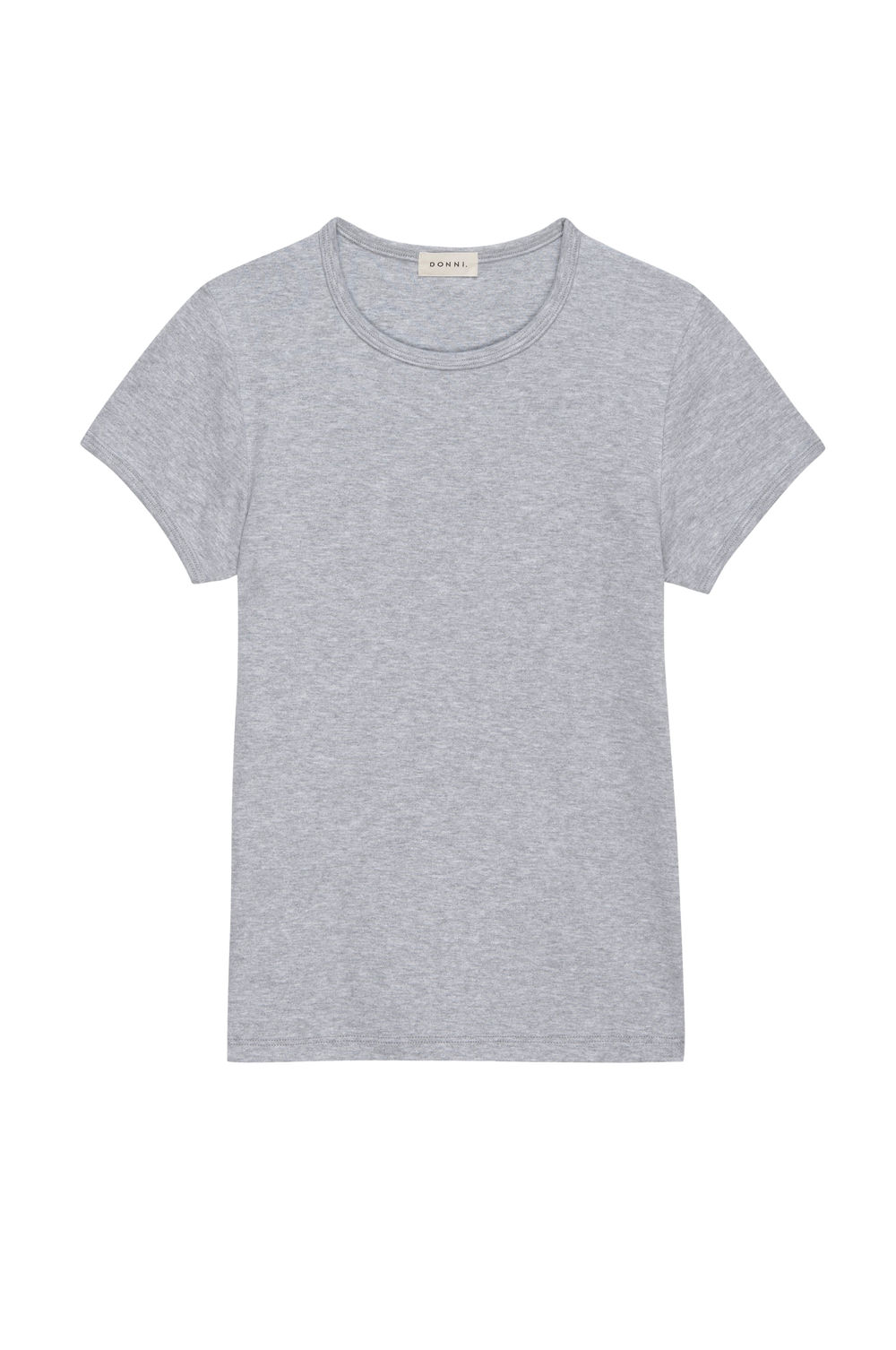 DONNI The Baby Rib Baby Tee - Heather Grey