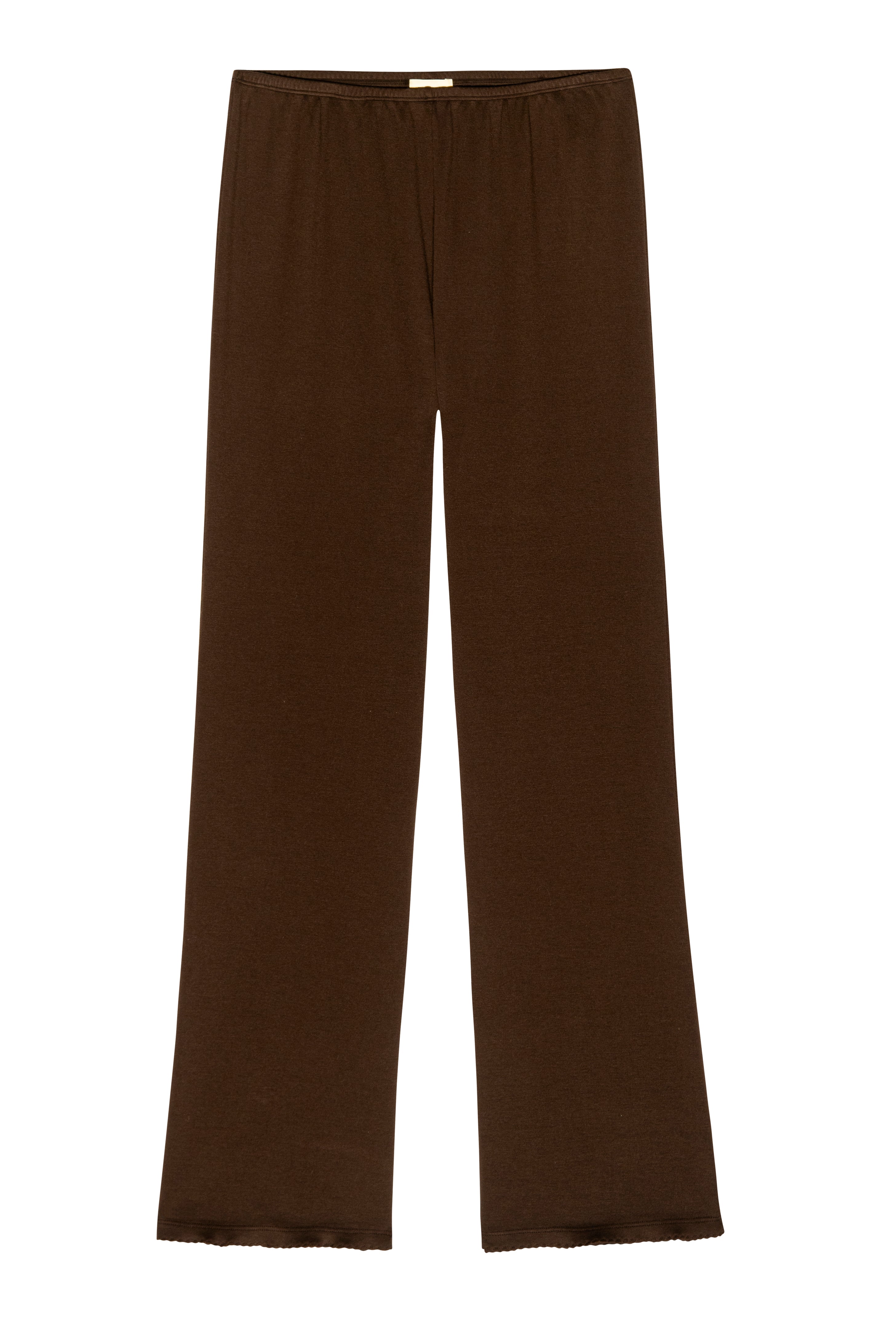 DONNI The Baby Rib Scallop Pant - Espresso