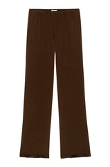 DONNI The Baby Rib Scallop Pant - Espresso