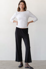 DONNI The Baby Rib Scallop Pant - Jet