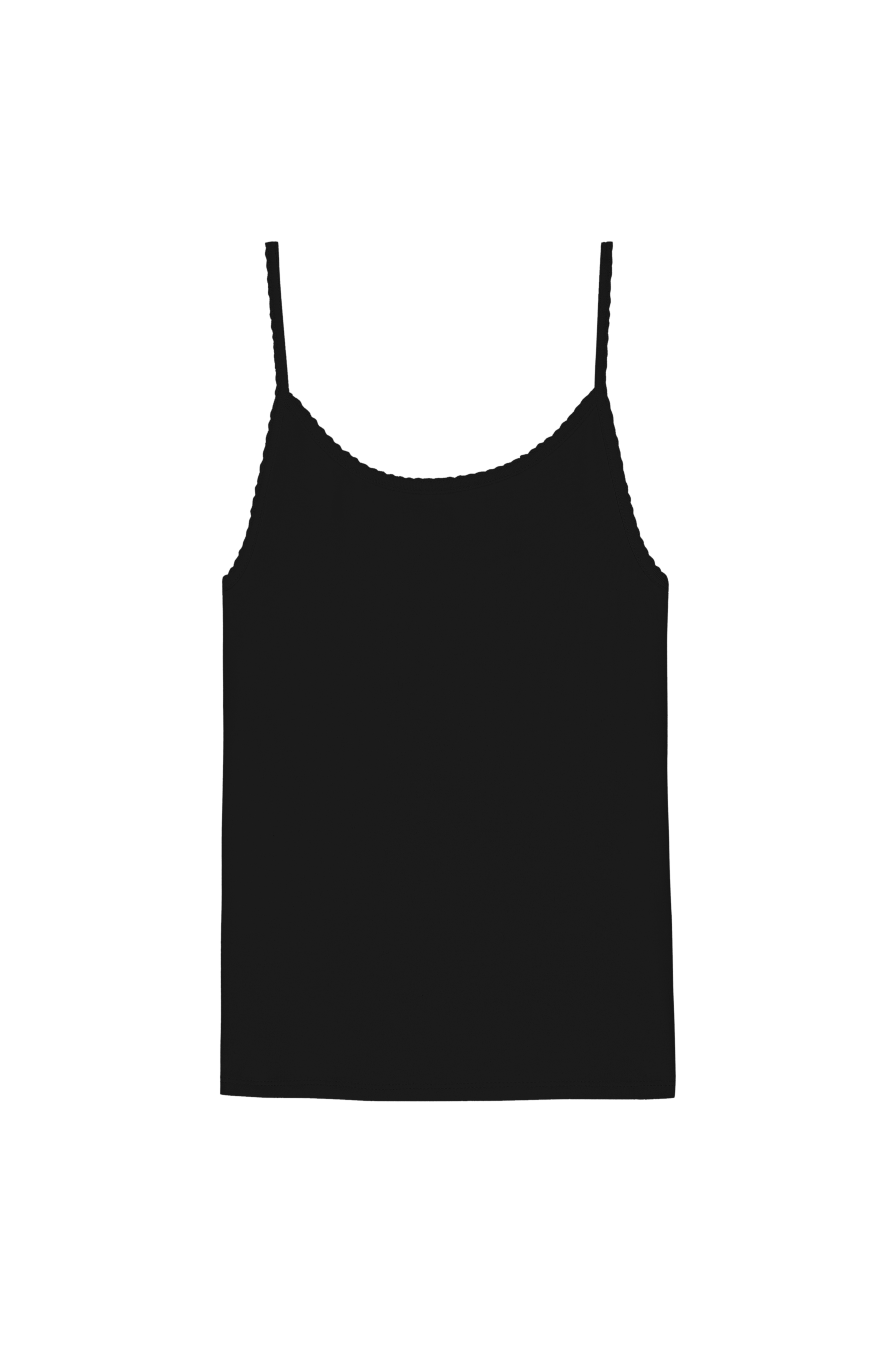 DONNI The Baby Rib Scallop Tank - Jet