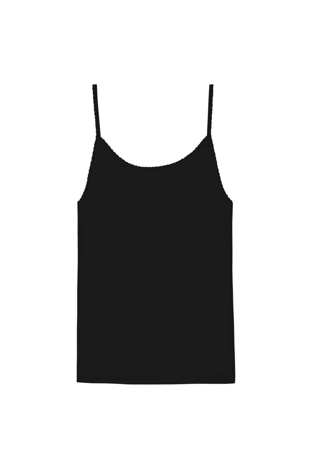 DONNI The Baby Rib Scallop Tank - Jet