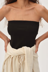 DONNI The Baby Rib Tube Top - Jet